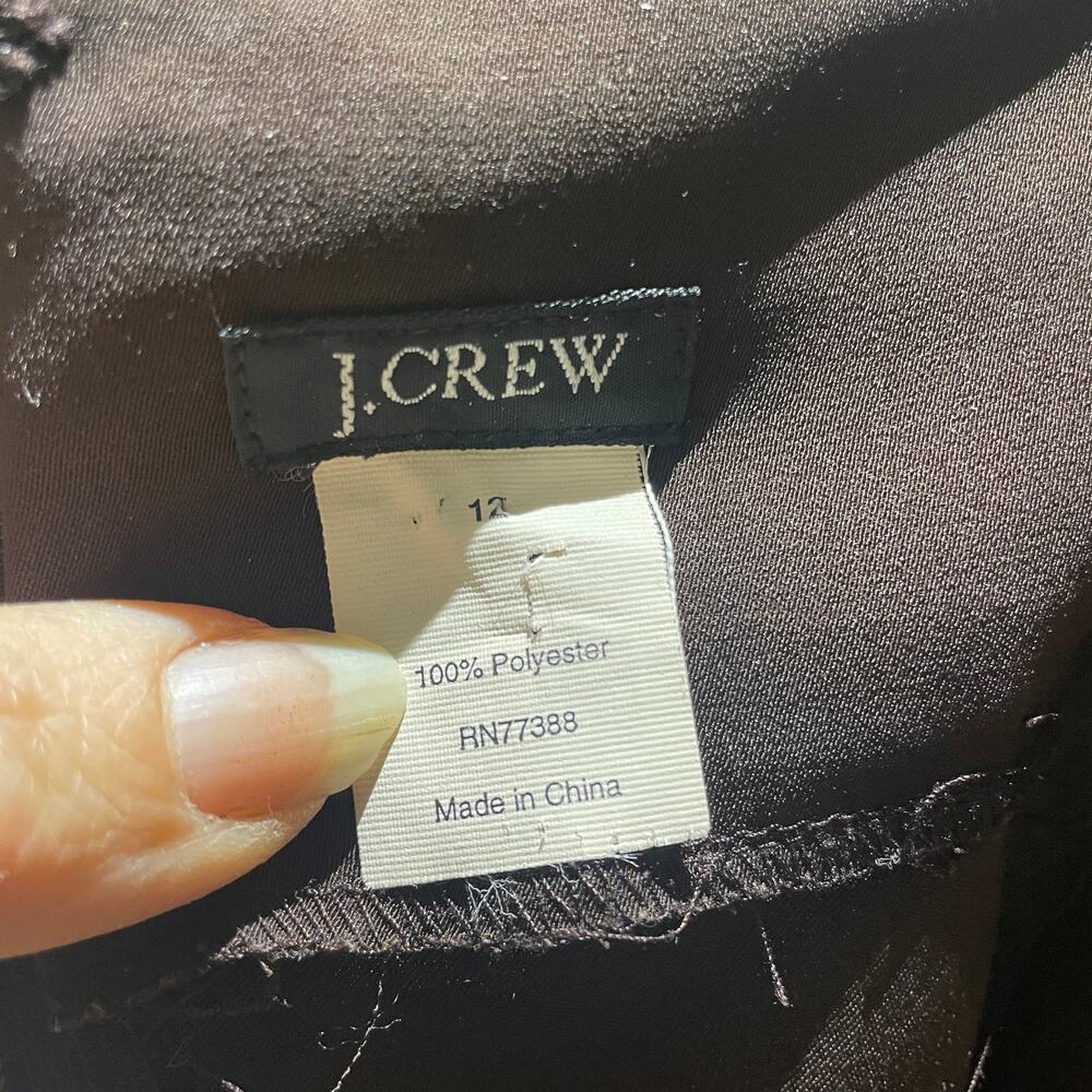 J Crew Long Brown Slip Dress Spaghetti Straps Size 12 - Picture 3 of 7